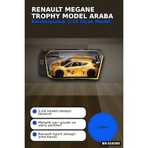 Renault Megane Trophy Model Araba 1:24 Ölçek Metal Gövde Standlı Bx-316205