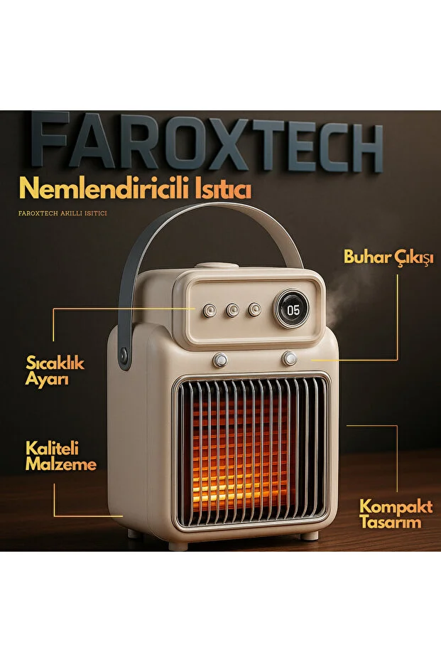 Akıllı Nemlendirme Isıtıcısı Ortamı Kurutmadan Sıcaklık Sağlar - Hassas Ciltler - Ultra Sessiz