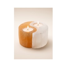 Selenit Taşı Yin-yang Tealight Mumluk Diğer