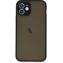 Mey İthalat Apple Uyumlu iPhone 12 Mini Kılıf Montreal Silikon Kapak - Siyah