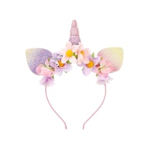 Çiçekli Unicorn Tacı Çok Renkli