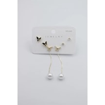 Çoklu Set Küpe - Altın Diğer 87437665