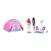 Barbie Malibu Ve Brooklyn Kampta Oyun Seti 2 Barbie Bebek, Çadır Ve Aksesuarlarıyla It Takes Two Kamp Oyunu Set Çok Renkli