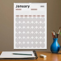 2026 Duvar Takvimi, Aylık Planlama Duvar Takvimi, Duvar Planlayıcısı, Pastel Boho Renk