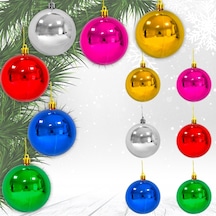 Yılbaşı Ağaç Süsü Cici Top, 8 cm - 6 Adet