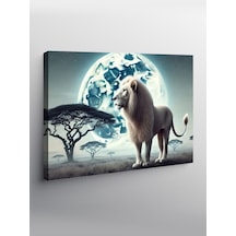 Kanvas Tablo Aslan Ve Afrika 70cmx100cm