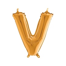 Gold Folyo Balon V Harfi 16inç 40cm Turuncu