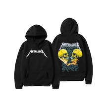 Startmore Metallica Burton Grafik Ön Arka Baskılı Kapşonlu 12730 Siyah Siyah