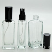 Parfüm Şişesi 50 ML 2 Adet Iphone Siyah Kapak Plastik Valf Boş Şişe