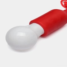 Hangfox Kırmızı Zil Şeklinde 4w Led Batarya İle Çalışan Tavan Lambası, Abs Beyaz Aydınlatma Kapaklı, 15 M² Aydınlatma, Ip12 Koruma Kırmızı