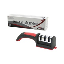 Kutulu Bıçak Bileme 3 Boğumlu Renkli Plastik Saplı 4741