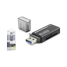Usb Type-c 3.2 Gen1 Kart Okuyucu Sd Microsd 5 Gbps Siyah C306 Evimdeyokyok