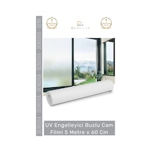 Camfilmi Buzlu Uv Engelleyici Güneş Korumalı Gizlilik Sağlayan Dekoratif Cam Filmi 5 Metre X 60 Cm