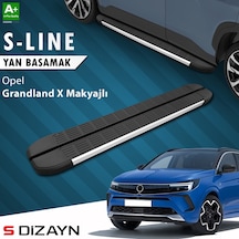 S-dizayn Opel Grandland X Makyajlı Hybrid S-line Aluminyum Yan Basamak 183 Cm 2021-2024 A+ Kalite