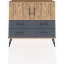 Arges Şifonyer 2 Raflı 4 Çekmeceli 2 Kapaklı 88x30x80 Çam-çam/antrasit Çam/antrasit