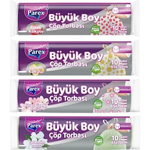 Büyük Boy Büzgülü Çöp Torbası Paketi Çilek, Limon, Yasemin Ve Kiraz Çiçeği Kokulu