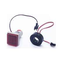 22mm Dijital Voltmetre-ampermetre Ac 50-500v 0-100a Kırmızı Kare-4835