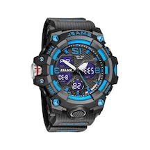 Novahub Smael 8008 Doğa Sporları Küçük Boyutlu Su Geçirmez Aydınlık Erkek Saati Siyah Mavi Çok Renkli Çok Renkli