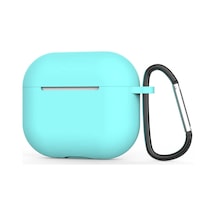 Ekılıf - Apple Uyumlu AirPods 3. Nesil - Kılıf Darbelere Karşı Dayanıklı Standart Silikon Kılıf - Mavi Açık