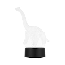 Goldenqian Led Gece Lambası Dinozor Temalı Renkli Kullanışlı 3d Işık Dokunmadan Işık Usb Masa Lambası Ev Dekorasyonu 68eq6b Siyah