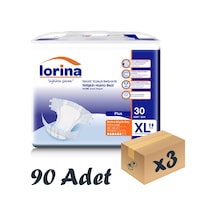 Lorina Tekstil Yüzeyli Bel Bantlı Yetişkin Hasta Bezi XL 30'Lu 3 Paket 90 Adet
