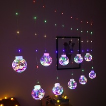 Bakır Tel Perde Işığı Dilek Topu Noel Dekorasyon Dize Işık Colorful Light