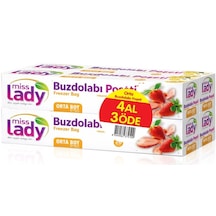 Miss Lady Buzdolabı Poşeti Orta Boy 4 Al 3 Öde 24 38cm