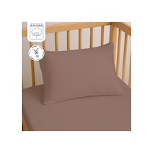Lief Home %100 Pamuk Fermuarlı Bebek Yastık Kılıfı 35x45 CM 2 Adet Doğal & Yumuşak - Kahverengi