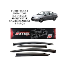 Ford Focus I 1999 2000 2001 2002 2003 2004 İle Uyumlu Sport Style Cam Rüzgarlığı 4 Parça Sunplex 1 Adet