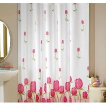 Jackline Duş Perdesi 7017 Model Çift Kanat 2X110X200Cm Pembe-Beyaz