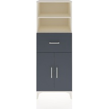 Hyperion Dolap 3 Raflı Tek Çekmeceli 2 Kapaklı 60x44x163 Aytaşı-antrasit Aytası