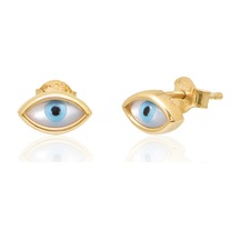 Cosar Silver 925 Ayar Opal Taşlı Küpe Gold