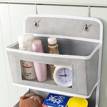 Gri Dokunmamış Saklama Çantası Duvar Asılı Dolap Asılı Bitirme Çanta Bebek Bezi Çanta Dolap Askısı Yurt Banyo Mutfak Depolama Gri