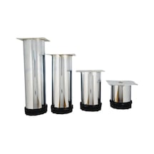 40 LIK 20 CM PARLAK KROM METAL YUVARLAK AYAK ( 4 ADET)