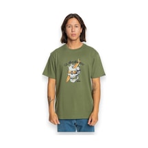 Quiksilver Eqyzt07674 One Last Surf Ss Yeşil Erkek T-shirt Yeşil