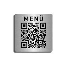 Modern Kare Paslanmaz Çelik Qr Kod Menü Levhası - Restoran Ve Kafeler İçin Şık Çözüm 10 Adet 5x5 Cm