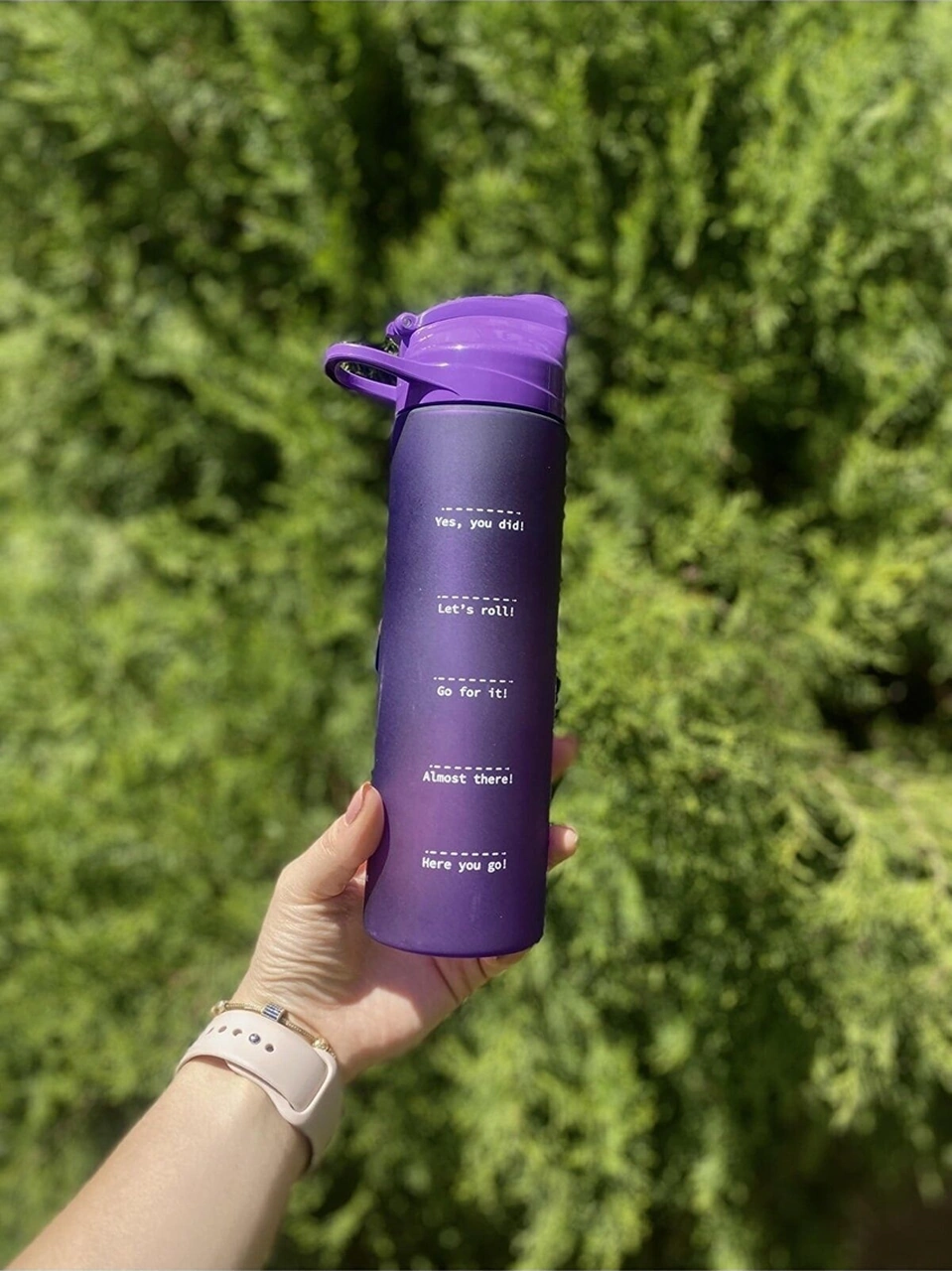 Tritan Su Matarası Su Şişesi Suluk Pipetli 600 Ml Mor