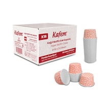 Kafem Pembe Puantiyeli Muffin Kek Kapsülü 50li X 30 Paket Koli - K16 Pambe