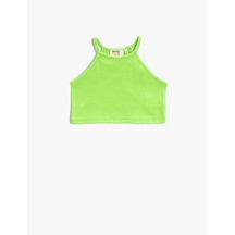 Koton Basic Atlet Crop Halter Yaka Nane Yeşili 2skg30076ak 2SKG30076AK660 Yeşil