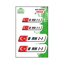 Kan Grubu Iı B Rh - Beyaz Dörtlü Damla Etiket Standart