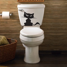 Wc Klozet için Kedi Sticker Yapıştırma Model2