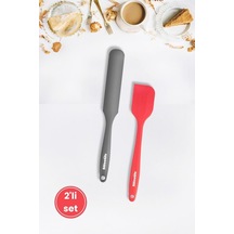 2 Li Pasta Spatula Seti, Silikon Yanmaz Yapışmaz Spatula Ve Çikolata Krema Reçel Sıvama Bıçağı Seti Renkli 2 Li Pasta Spatula Seti, Silikon Yanmaz Yapışmaz Spatula Ve Çikolata Krema Reçel Sıvama Bıçağı Seti Renkli