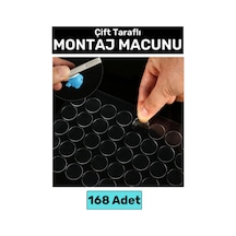 Premium Cam Metal Plastik Ahşap Mermer Çift Taraflı Şeffaf Nano Yuvarlak Montaj Macunu 168 Adet
