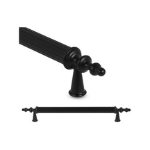 Ovacık Çekmece Dolap Kapak Kulpu Kulbu 128 Mm Mat Siyah Metal Kulp 10 Adet