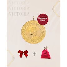 Vıctorıa Gold 1 Adet Çeyrek Altın Yeni Tarihli 2025 Kulplu 22 Ayar