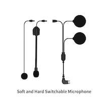 Mikrofonlu Motosiklet Kaskı Kulaklığı Tam/yarım Yüz Kaskları İçin 2 Si 1 Arada Kulaklık Seti