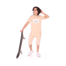 Toontoy Erkek Çocuk Toontoy Kids Wear Baskılı Bermudatakım Bej