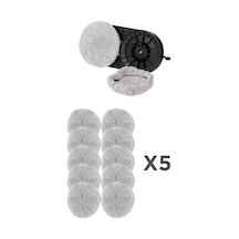 Hutt Cam Temizleme Robotu DdDC55 C65 C6 S8 Uyumlu Mikro Fiber Yedek Bezi 5'li Set 10 Adet Gri