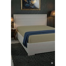 %100 Pamuk Ranforce Premium King Size Lastikli Çarşaf - Bej Bej