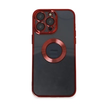 Apple Uyumlu iPhone 14 Pro Max Uyumlu Kılıf Slot Silikon - Kırmızı